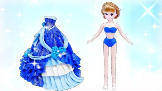哇！丽佳娃娃的新裙子好闪好漂亮，是谁帮她打造的呢？